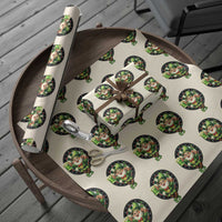 Cheerful Gnome Playing Darts Wrapping Paper Roll St Patricks Day Gift