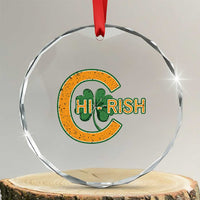 Chicago Irish Chirish Crystal Glass Ornament Happy Saint Patrick's Day Lucky Shamrock TS02