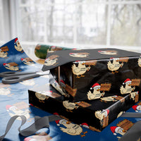 Chicken Game Christmas Wrapping Paper Roll Funny Do Not Look At The Chicken - Wonder Print Shop