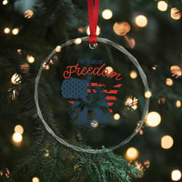 Chill The Fourth Out Crystal Glass Ornament Funny Statue of Liberty 4th of July
