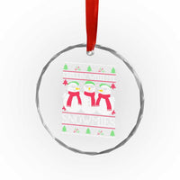 Chillin With My Snowmies Crystal Glass Ornament Funny Snowman Christmas Kids Boys Ugly Xmas - Wonder Print Shop