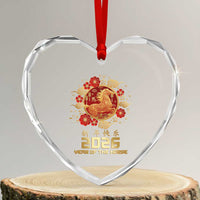 Chinese New Year 2026 Year of The Horse Heart Crystal Glass Ornament Golden Zodiac Horse - Wonder Print Shop