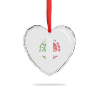 Chinga La Migra Heart Crystal Glass Ornament Immigration Rights Anti Fascism Protest - Wonder Print Shop