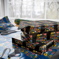 Chinga La Migra Wrapping Paper Roll Funny Boho Floral Resist Retro Pro Immigration