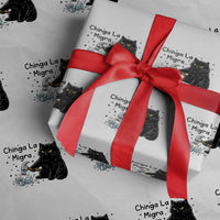 Chinga La Migra Wrapping Paper Roll Funny Cat Immigration Support