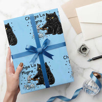 Chinga La Migra Wrapping Paper Roll Funny Cat Immigration Support