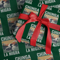 Chinga La Migra Wrapping Paper Roll Minnesota Loon Laser Ice Cube Political Protest
