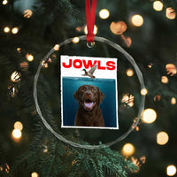 Chocolate Labrador Retriever Crystal Glass Ornament Funny Jowls Horror Dog Poster TS12
