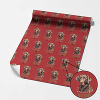 Chocolate Labrador Retriever Dad Wrapping Paper Roll Dog Lover Gift - Wonder Print Shop