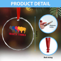 Choctaw Native American Chahta Tushka Crystal Glass Ornament