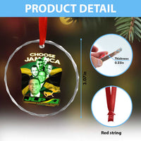 Choose Jamaica JLP Supporter Crystal Glass Ornament Patriotic Leaders Jamaica Jamaica Labor Party Politics TS02