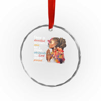 Christian African American Crystal Glass Ornament Favor Is Deceitful And Beauty Is Vain - Wonder Print Shop