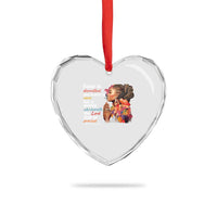 Christian African American Heart Crystal Glass Ornament Favor Is Deceitful And Beauty Is Vain - Wonder Print Shop