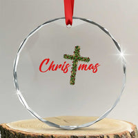 Christian Christmas Crystal Glass Ornament Cross Lights Faith TS14