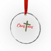 Christian Christmas Crystal Glass Ornament Cross Lights Faith TS14