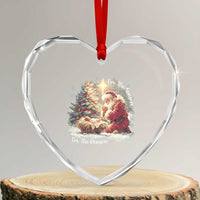Christian Christmas Heart Crystal Glass Ornament Jesus I Am The Reason Santa I Am The Season - Wonder Print Shop
