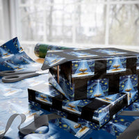 Christian Christmas Wrapping Paper Roll Nativity Scene Jeus Baby Starry Night Xmas - Wonder Print Shop