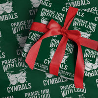 Christian Drummer Wrapping Paper Roll Praise Him With Loud Cymbals Drumming Psalm 150:3 - Wonder Print Shop