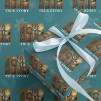 Christian Easter True Story Resurrection Scene Vintage Wrapping Paper Roll Faith Based Jesus Empty Tomb Gift for Believers
