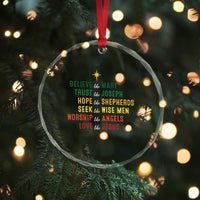 Christian Faith Crystal Glass Ornament Believe Like Mary Trust Like Joseph Hope Like Shepherds TS11