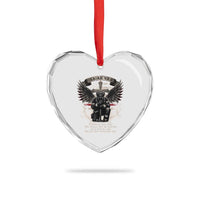 Christian Firefighter Heart Crystal Glass Ornament When You Walk Through The Fire You Shall Not Be Burned American Flag