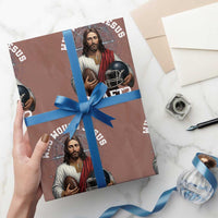 Christian Football Gift Wrapping Paper Roll Who Would Jesus Draft - Wonder Print Shop