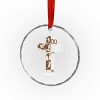 Christian Football Player Gift Crystal Glass Ornament God Gives Me Strength TS12