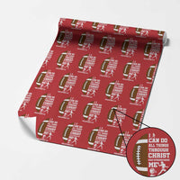 Christian Football Wrapping Paper Roll I Can Do All Things Through Christ Bible Verse - Wonder Print Shop