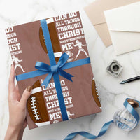 Christian Football Wrapping Paper Roll I Can Do All Things Through Christ Bible Verse - Wonder Print Shop