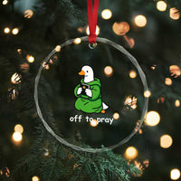 Christian Goose St Patrick's Day Crystal Glass Ornament Off To Pray