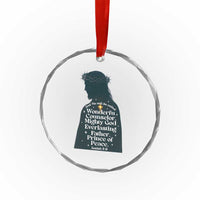 Christian Jesus Crystal Glass Ornament Cross Bible Verse Inspirational Isalah 9:6 - Wonder Print Shop