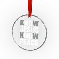 Christian Know Jesus Know Peace Crystal Glass Ornament Religion God Church Bible TS11