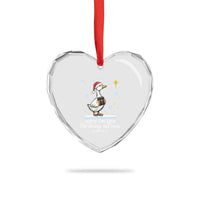 Christian Silly Goose Heart Crystal Glass Ornament Sorry I Am Late His Timing Not Mine - Wonder Print Shop