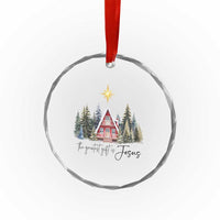 Christian Xmas Crystal Glass Ornament The Greatest Gift Is Jesus Star Of Bethlehem TS11
