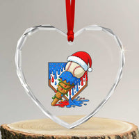 Christmas Baseball Ice Cream Drip Heart Crystal Glass Ornament Santa Sports Player Xmas Light Boys Baseball Bat - Wonder Print Shop
