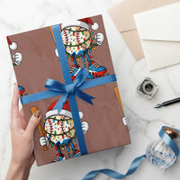 Christmas Baseball Ice Cream Drip Wrapping Paper Roll Santa Sports Xmas Baseball Player - Wonder Print Shop