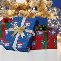 Christmas Baseball Ice Cream Drip Wrapping Paper Roll Santa Sports Xmas Light Boys Sprinkles Baseball Bat - undefined