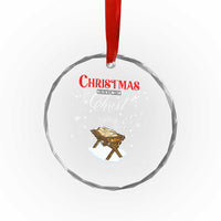 Christmas Begins With Christ Crystal Glass Ornament Christian Christmas Jesus God - Wonder Print Shop