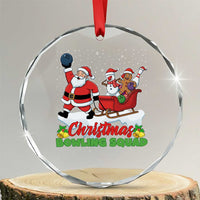 Christmas Bowling Squad Crystal Glass Ornament Funny Holiday Bowler - Wonder Print Shop