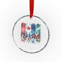 Christmas Canada Ice Hockey Lover Crystal Glass Ornament Tis The Season - Wonder Print Shop