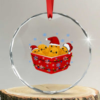 Christmas Chicken Nuggets Crystal Glass Ornament Funny Food Lover Gift TS12