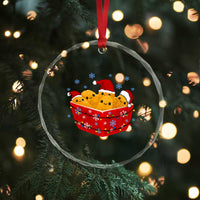Christmas Chicken Nuggets Crystal Glass Ornament Funny Food Lover Gift TS12