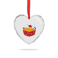 Christmas Chicken Nuggets Heart Crystal Glass Ornament Funny Food Lover Gift - Wonder Print Shop