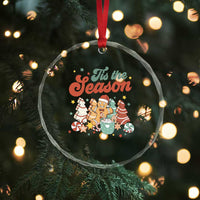 Christmas Cookies Crystal Glass Ornament Tis The Season Xmas Tree Cakes Gingerbread Man Retro Groovy TS02