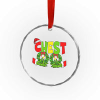Christmas Couples Crystal Glass Ornament Chestnuts Xmas Matching Family Funny Chest Skeleton TS02
