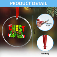 Christmas Couples Crystal Glass Ornament Chestnuts Xmas Matching Family Funny Chest Skeleton TS02