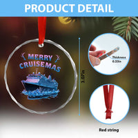 Christmas Cruise Crystal Glass Ornament Merry Cruisemas Xmas Family Trip Reunion TS02