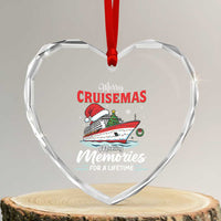 Christmas Cruise Heart Crystal Glass Ornament Merry Cruisemas Making Memories For A Life Time - Wonder Print Shop