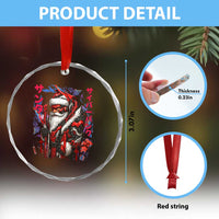 Christmas Cyberpunk Santa Crystal Glass Ornament Japanese Xmas Techwear Manga Anime TS11