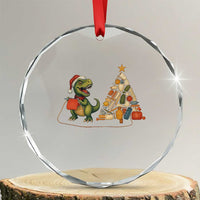 Christmas Dinosaur Knitting Crystal Glass Ornament Funny Yarn Tree Gift TS12